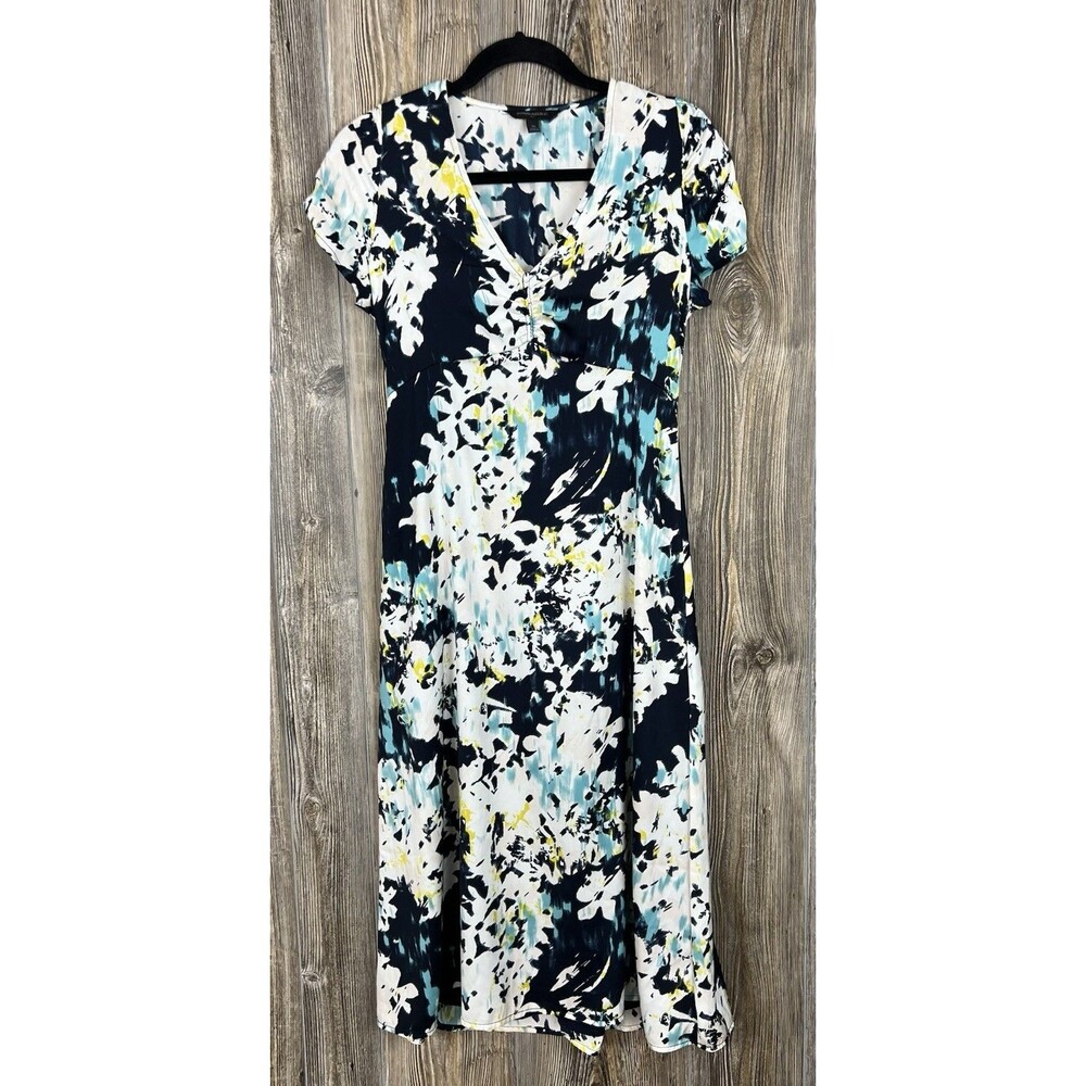Banana Republic Floral Midi Dress XS Summer Vibes Casual Chic Date Night Elegant